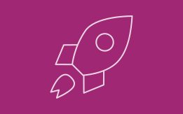 Symbol aufsteigende Rakete